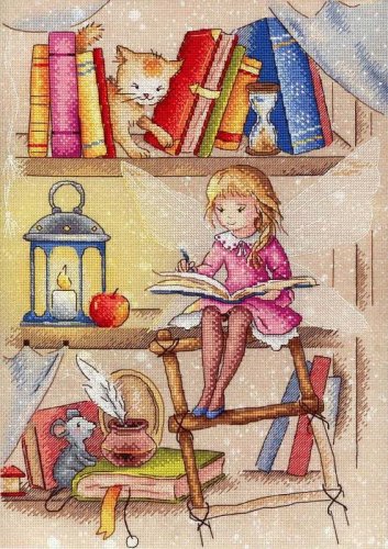 (image for) Book Fairy Counted Cross Stitch Kit